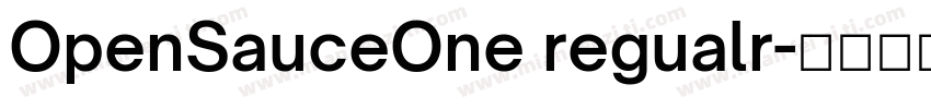 OpenSauceOne regualr字体转换
